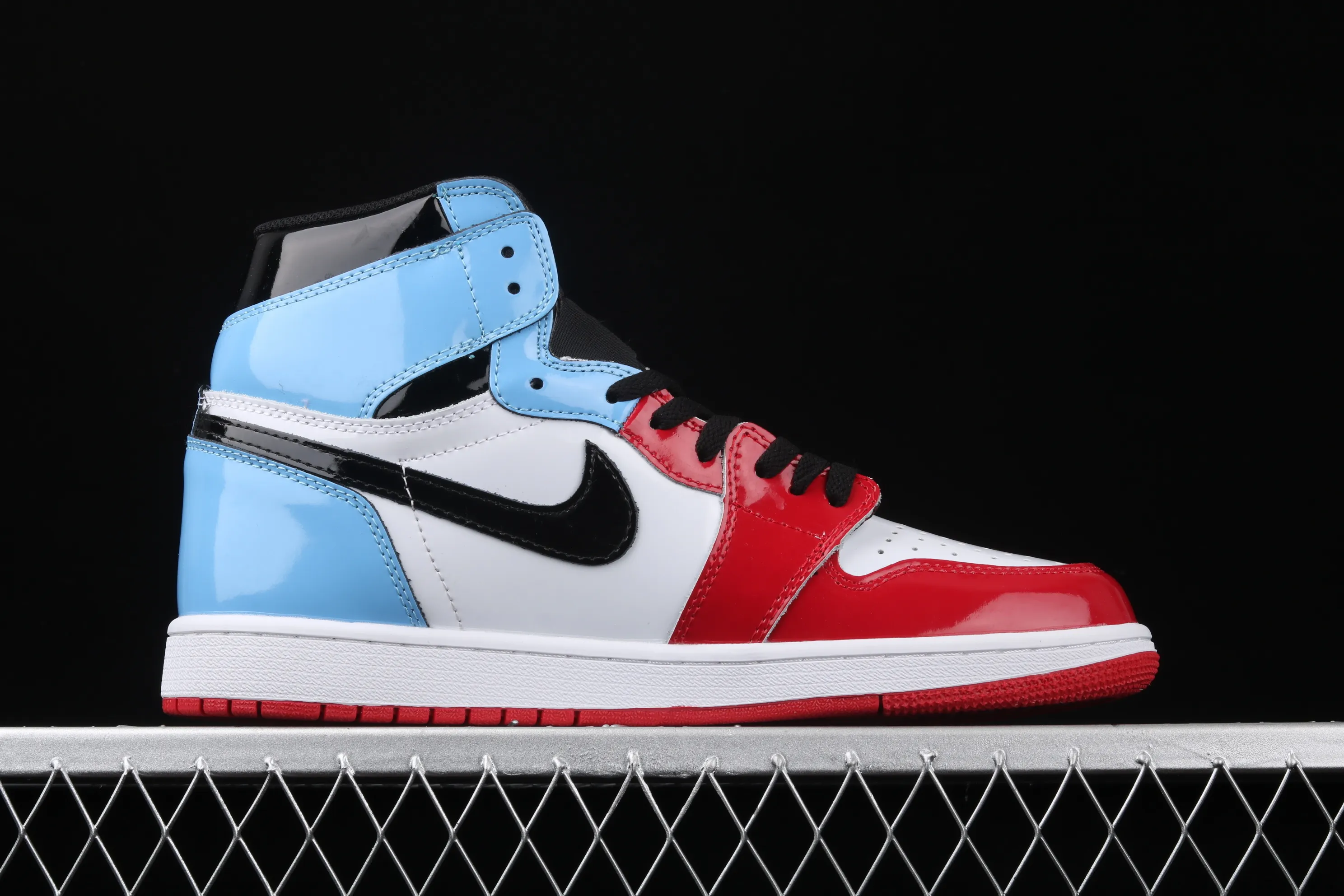 All categories Air Jordan Jordan series basketball shoes Air Jordan 1 High Air Jordan 1 "Fearless" AJ1 Joe 1 high top red and blue patent leather CK5666-100
